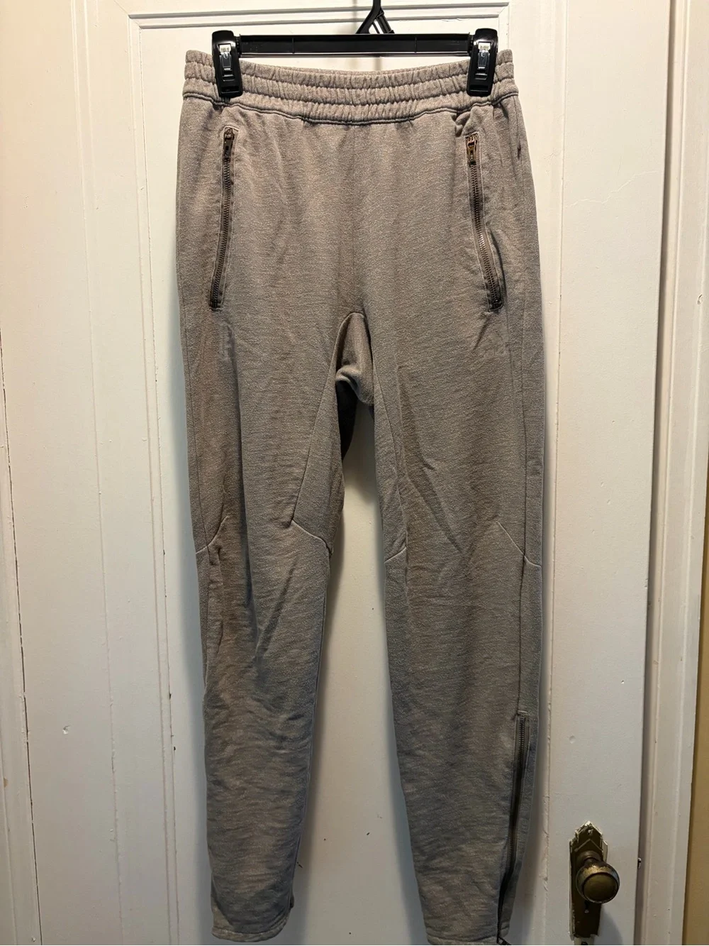 adidas Men's Gray Tapered Zip-Cuff Joggers